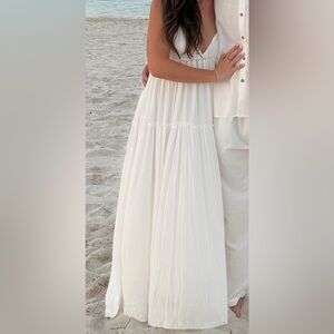 Pink Lily White Maxi Dress